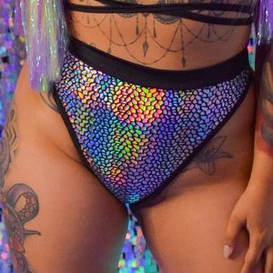 Rolita coture thong high waist bottoms. Size medium